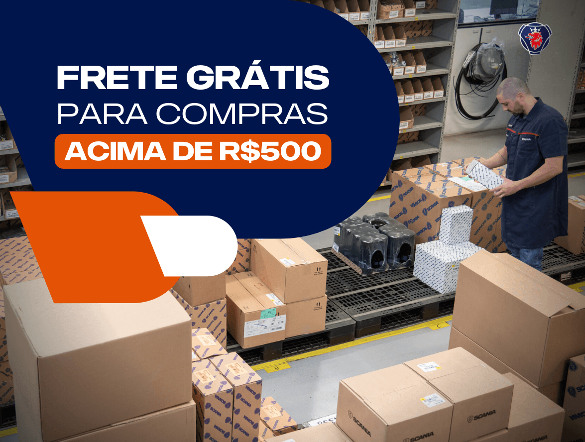 Frete grátis acima de R$ 500